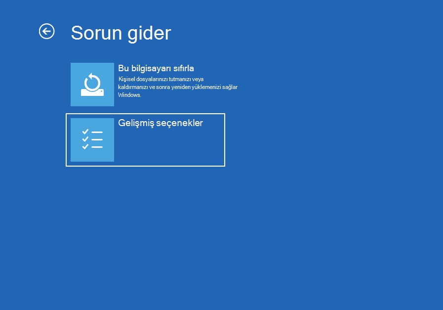 windows 10 sistem geri yükleme